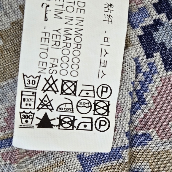 Zara Digital Floral Paisley Balloon Sleeve Midi Dress Blue Gold size Medium - Picture 10 of 10